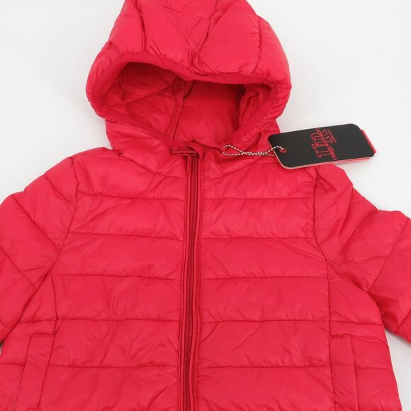 Urban Repubic Toddler Red Hooded Packable Puffer Jacket Size 24M NWT $70 - Picture 3 of 4